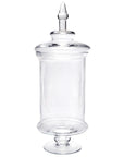 Glass Candy Jar with Lid - Cylindrical: 21-Inch