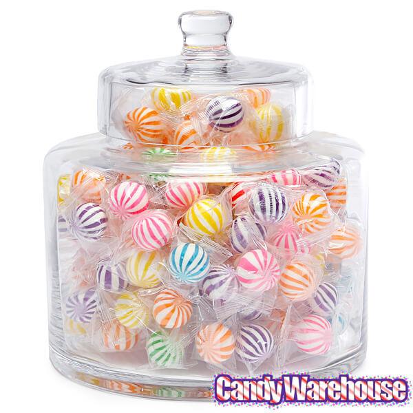 Glass Candy Jar with Lid - Optic: 8-Inch - Candy Warehouse