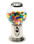 Glass Globe Gumball Machine and Candy Dispenser with Silver Top