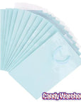 Glossy Candy Bags with Handles - Caribbean Blue: 12-Piece Pack