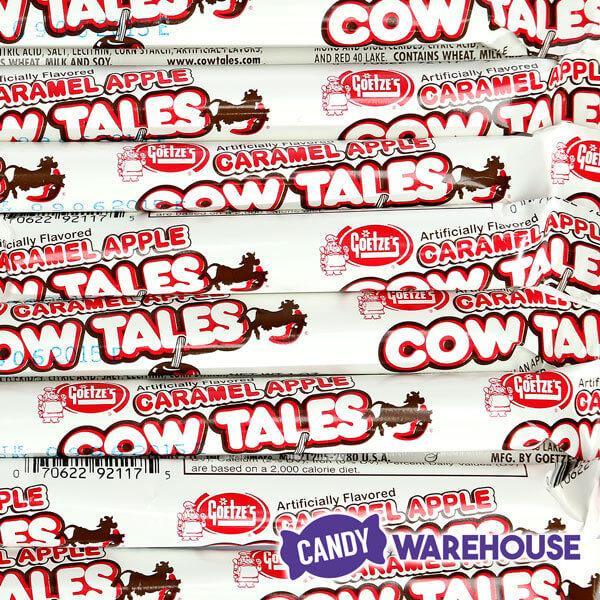 Goetze's Cow Tales Caramel Apple Sticks: 36-Piece Box - Candy Warehouse