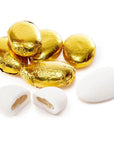 Gold Foil Wrapped Jordan Almonds Candy: 1LB Bag