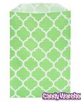 Green Casablanca Pattern Candy Bags: 25-Piece Pack