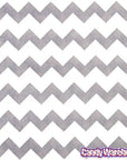 Grey Chevron Stripe Candy Bags: 25-Piece Pack