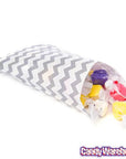 Grey Chevron Stripe Candy Bags: 25-Piece Pack