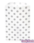 Grey Polka Dot Candy Bags: 25-Piece Pack