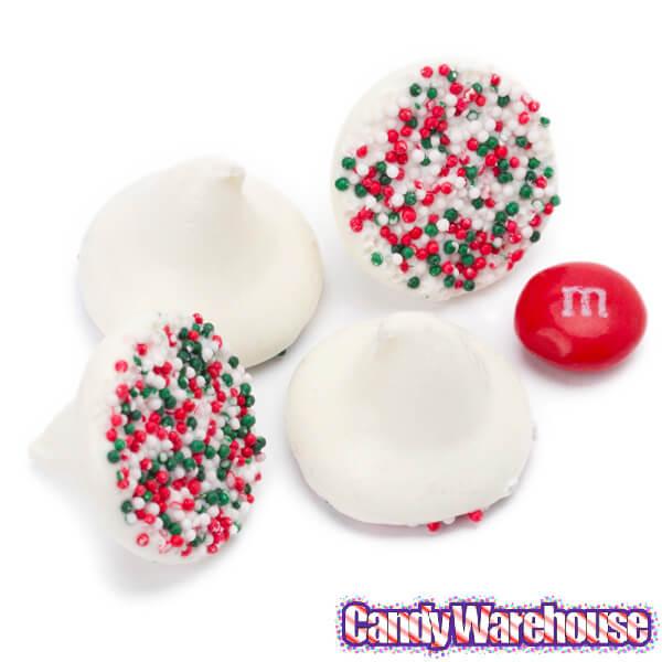Guittard White Mint Chocolate Christmas Nonpareils Candy Drops: 5LB Bag - Candy Warehouse