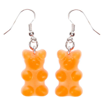 Gummy Bear Earrings - Orange - Candy Warehouse