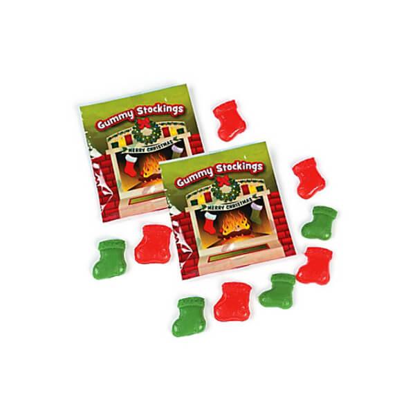 Gummy Christmas Stockings Candy Packs: 18-Piece Bag - Candy Warehouse
