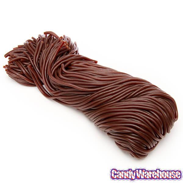 Gustaf's Chocolate Licorice Laces Candy: 2LB Bag - Candy Warehouse