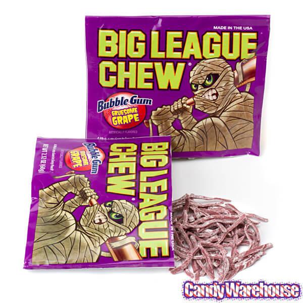 Halloween Big League Chew Bubble Gum Packs: 12-Piece Box - Candy Warehouse