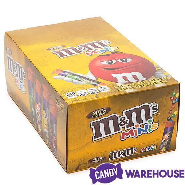 Halloween M&M's Minis Candy Mega Tubes: 24-Piece Box - Candy Warehouse