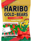 Haribo Christmas Gold-Bears Gummy Bears Candy: 3LB Box
