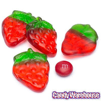 Haribo Gummy Strawberries Candy: 5LB Bag - Candy Warehouse