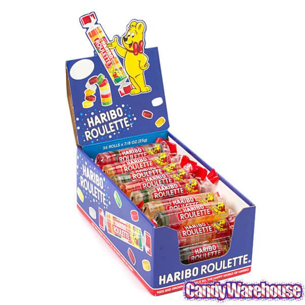 Haribo Roulette Gummy Candy Rolls: 36-Piece Box - Candy Warehouse