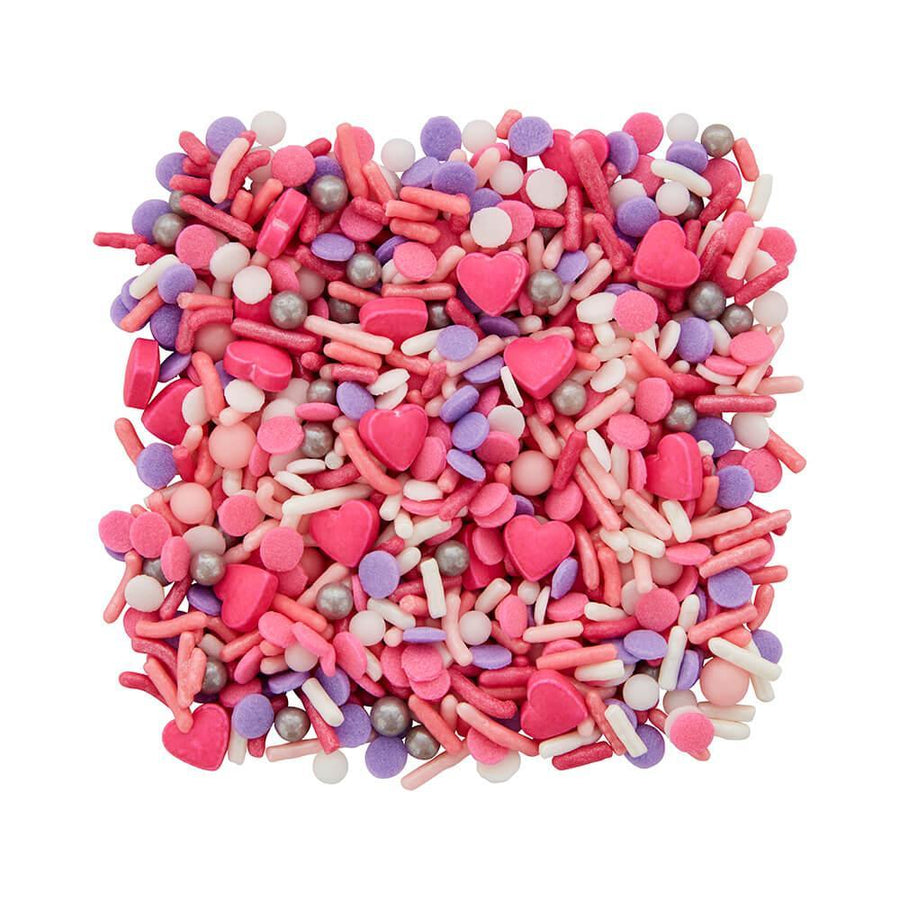 Hearts and Jimmies Mix Sprinkles: 4-Ounce Bottle - Candy Warehouse