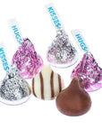 Hershey's Hugs & Kisses Pink and Silver Foiled Chocolate Candy: 100-Piece Bag