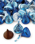 Hershey's Kisses Blue & Silver Foiled Milk Chocolate Candy: 200-Piece Bag