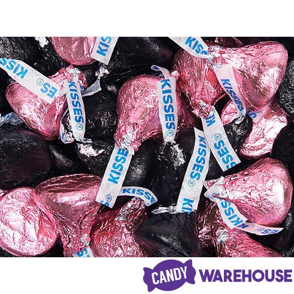 Hershey's Kisses Color Combo - Pink and Black: 800-Piece Box - Candy Warehouse