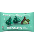 Hershey's Kisses Dark Chocolates with Mint Truffle Filling: 9-Ounce Bag