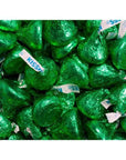 Hershey's Kisses Dark Green Foiled Milk Chocolate Candy: 400-Piece Bag