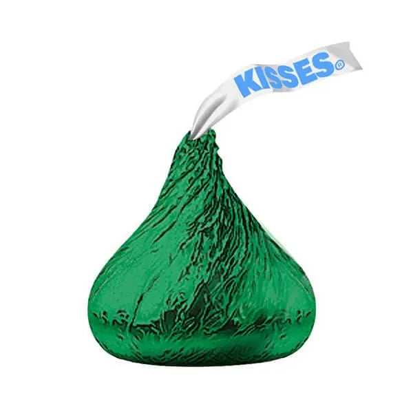 Hershey's Kisses Dark Green Foiled Milk Chocolate Candy 400Piece Bag