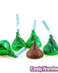 Hershey's Kisses Dark Green Foiled Milk Chocolate Candy: 400-Piece Bag