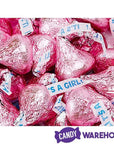 Hershey's Kisses It's a Girl Pink Foiled Milk Chocolate Candy: 3LB Bag