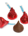 Hershey's Kisses Red Foiled Milk Chocolate Candy: 11LB Case