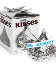 Hershey's Kisses Silver Foiled Big Milk Chocolate Candy Box: 6-Piece Case