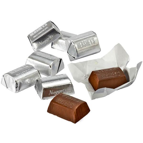Hershey's Nuggets Silver Foiled Milk Chocolate Candy: 3.75LB Bag - Candy Warehouse