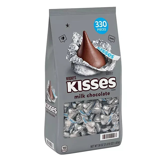 Hershey's Kisses Silver Foil Milk Chocolate – 56oz Bulk Bag