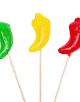 Hot Pepper Hard Candy Lollipops: 12-Piece Bag