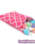 Hot Pink Casablanca Pattern Candy Bags: 25-Piece Pack