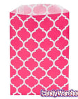 Hot Pink Casablanca Pattern Candy Bags: 25-Piece Pack