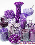 Purple Hard Candy Sticks: 80-Piece Box