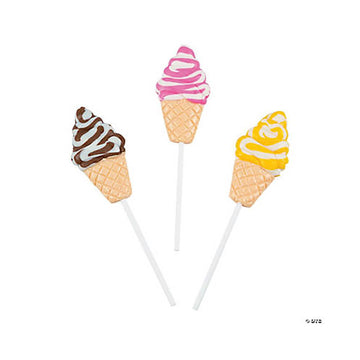 Ice Cream Cone Lollipops: 12-Piece Box - Candy Warehouse