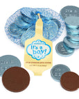 It's a Boy Foiled Chocolate Coins in Mesh Bags: 18-Piece Box