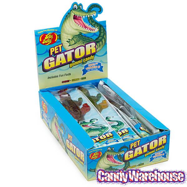 Jelly Belly Big Gummy Alligators Candy Packs: 12-Piece Display - Candy Warehouse