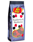 Jelly Belly Candy Raspberries & Blackberries Stand Up Bag: 12-Piece Case