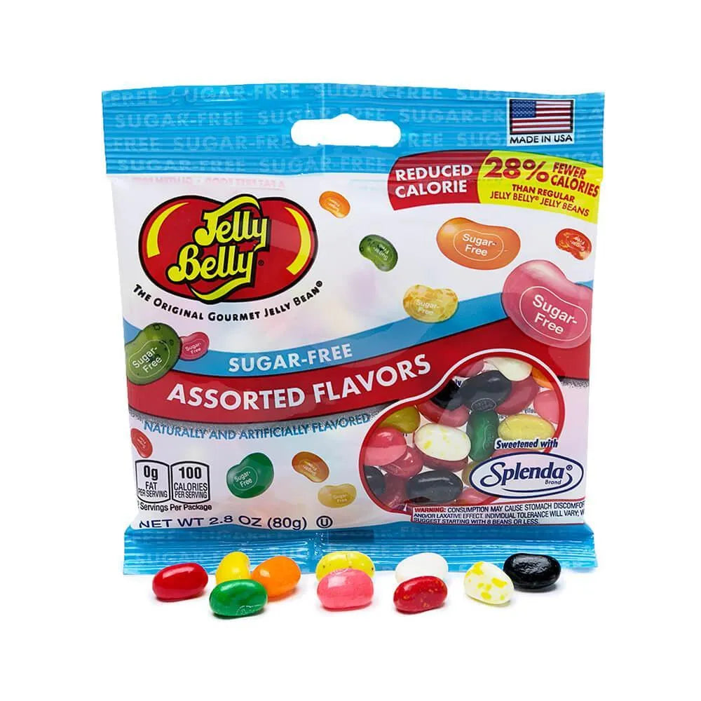 Jelly Belly Sugar Free Jelly Beans 2.8Ounce Bags Assorted 12Piece Case Candy Warehouse