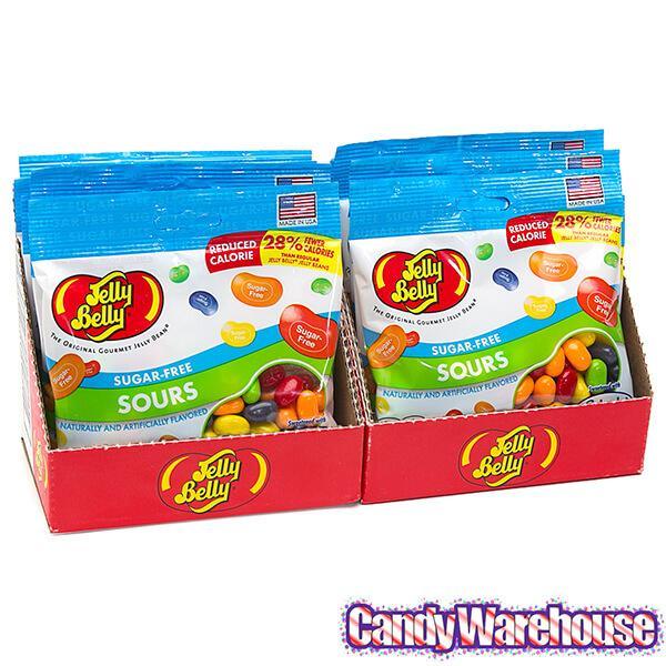 Jelly Belly Sugar Free Jelly Beans 2.8-Ounce Bags - Sours: 12-Piece Case - Candy Warehouse