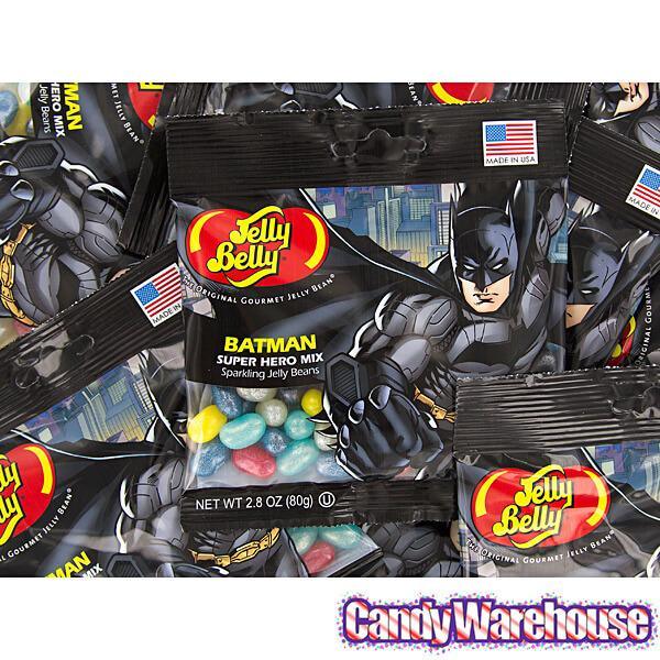 Jelly Belly Superheroes Jelly Beans 2.8-Ounce Bags - Batman: 12-Piece Display - Candy Warehouse