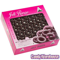 Joyva Chocolate Covered Raspberry Jell Rings: 5LB Box - Candy Warehouse