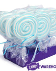 Jumbo Marshmallow Roller Pops - Blue: 18-Piece Box