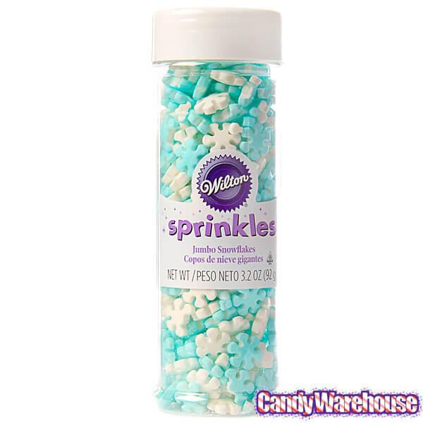 Jumbo Snowflake Sprinkles: 4-Ounce Bottle