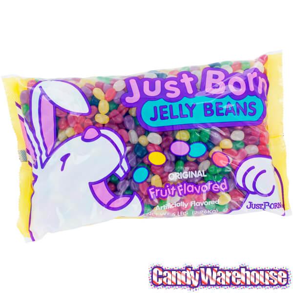 Just Born Assorted Jelly Beans: 4.5LB Bag - Candy Warehouse