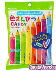 Kanro Assorted Colors Pencil Hard Candy: 25-Piece Bag