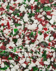 King Leo Crushed Peppermint Candy Cane Bits in Red, Green, and White: 5LB Bag