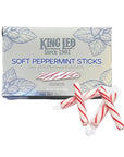King Leo Soft Peppermint Sticks: 33-Piece Box